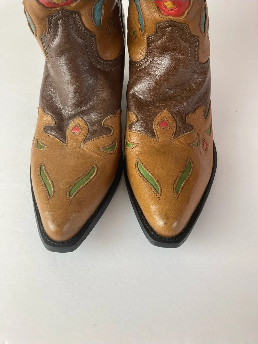 Dan Post New Bluebird Brown Leather Cowboy Boots  Big  Girl Size 4